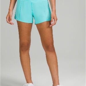 LULULEMON Hotty Hot 4" LR
LONG Short 6 Electric Turquoise
 Blue Athletic Shorts